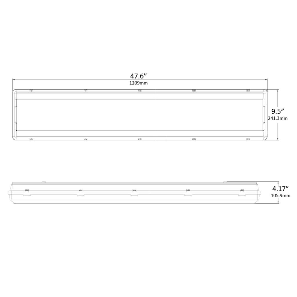 4ft LED Vapor Tight High Bay 90W 75W 60W NSF Food Safe Selectable W 4ft-led-vapor-tight-high-bay-90w-75w-60w-nsf-food-safe-selectable-w