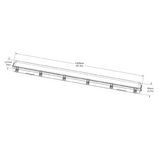 4ft LED Vapor Tight Fixture, 25W/35W/50W, Selectable Wattage & CCT, 6700 Lumens