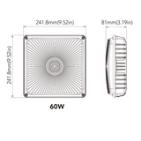 LED Canopy Light, 60W, Dimmable, 8000 Lumens