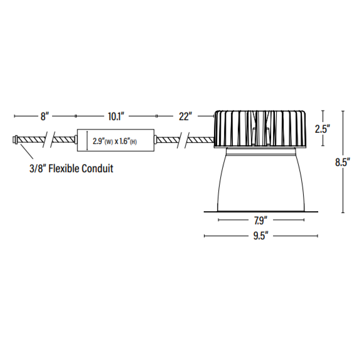 Commercial Recessed LED Retrofit Downlight, 8 Inch, 4000 Lumens | SUNCO ...