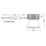 Commercial Recessed LED Retrofit Lighting, 8 Inch, 40W, 4000 Lumens