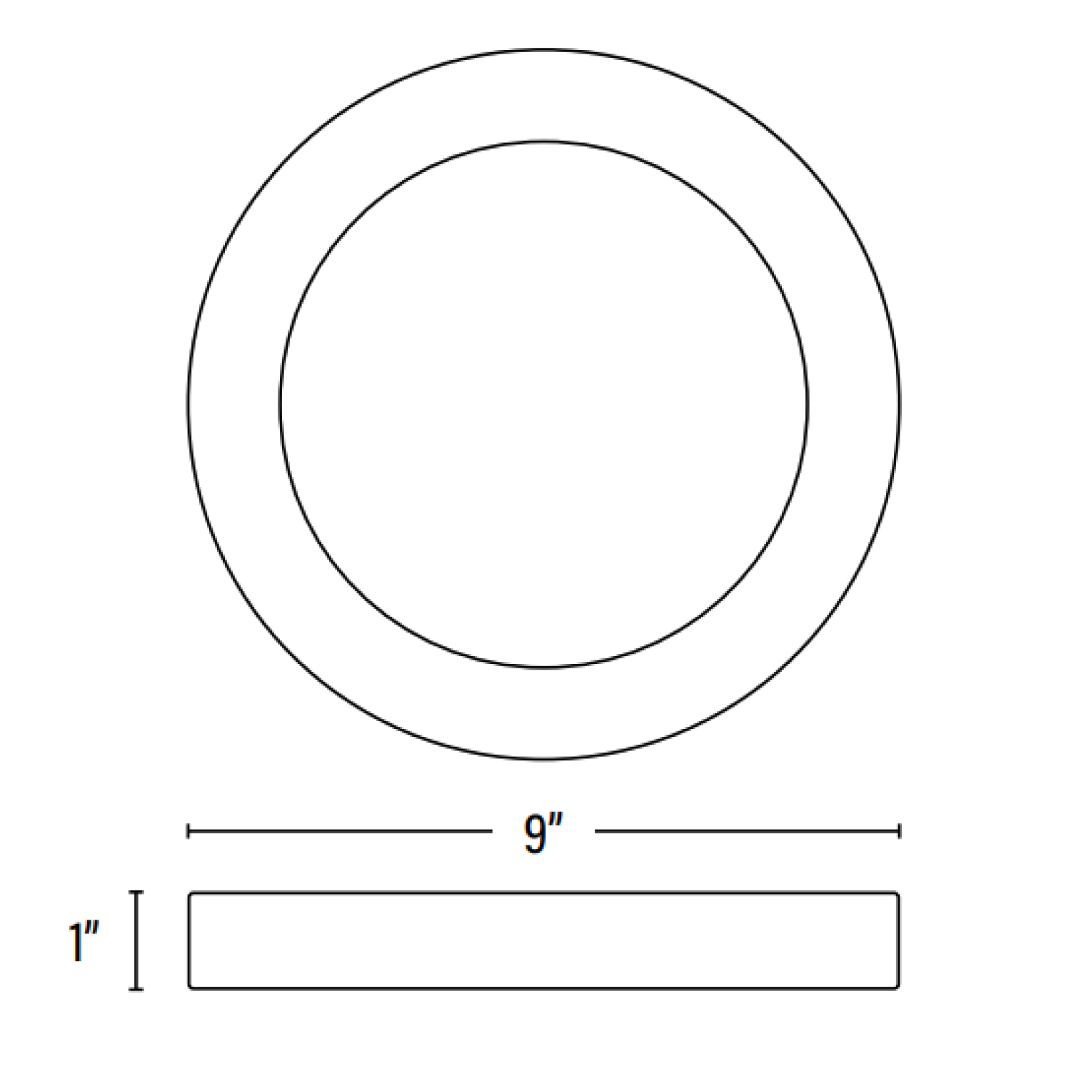 9" Designer Surface Ceiling Light, Surface Mount Round, 1200