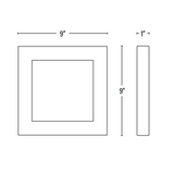 Square Ceiling Light, Spark, Surface Mount, 1200 Lumens