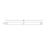 Dimensions of LED T8 Hybrid Tube Light