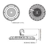 UFO High Bay 155W LED Fixture, 17400 Lumens