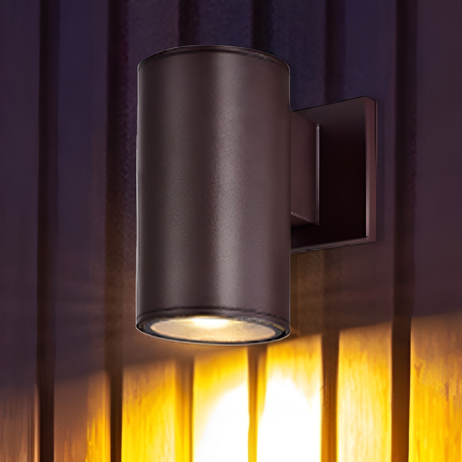 LED Rubbed Bronze Wall Sconce, Dusk to Dawn, 9W, Adam, 700 Lumens