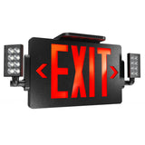 Black 2 Head LED Exit Sign