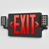 Black 2 Head LED Exit Sign