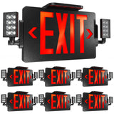 Black 2 Head LED Exit Sign