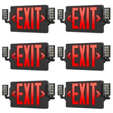 Black 2 Head LED Exit Sign