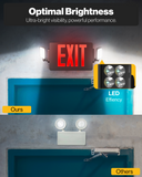 To ensure clear visibility, the exit sign is reliable during power outages or nighttime emergencies.