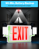 2 Head LED Exit Sign (Red)