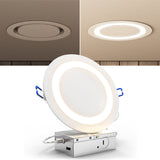 The LED Eclipse Downlight features advanced edge-lit technology for uniform, glare-free illumination across any surface.