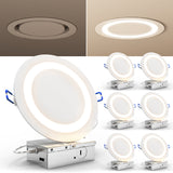 Recessed LED Lighting, 6 Inch, Slim Eclipse, Selectable CCT, 900 Lumens