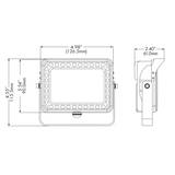 LED Flood Light, Knuckle Mount, Bronze, 15W, 1600 Lumens