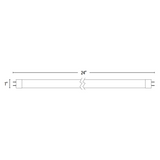 T8 LED Tube, 2ft, Frosted, Bypass, Type B, 9W, Single Ended, 1000 Lumens