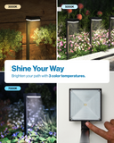 LED Solar Sidewalk Lights, Dusk to Dawn, 100 Lumens