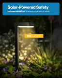 LED Solar Sidewalk Lights, Dusk to Dawn, 100 Lumens