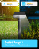 Sunco Lighting LED Solar Sidewalk Light Dusk to Dawn Auto On/Off Daytime Charging Nighttime Lighting No Timer Needed