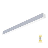 4ft LED Linear Pendant Up/Down Light, 50W/40W/30W, White, Selectable Wattage & CCT, 5700 Lumens