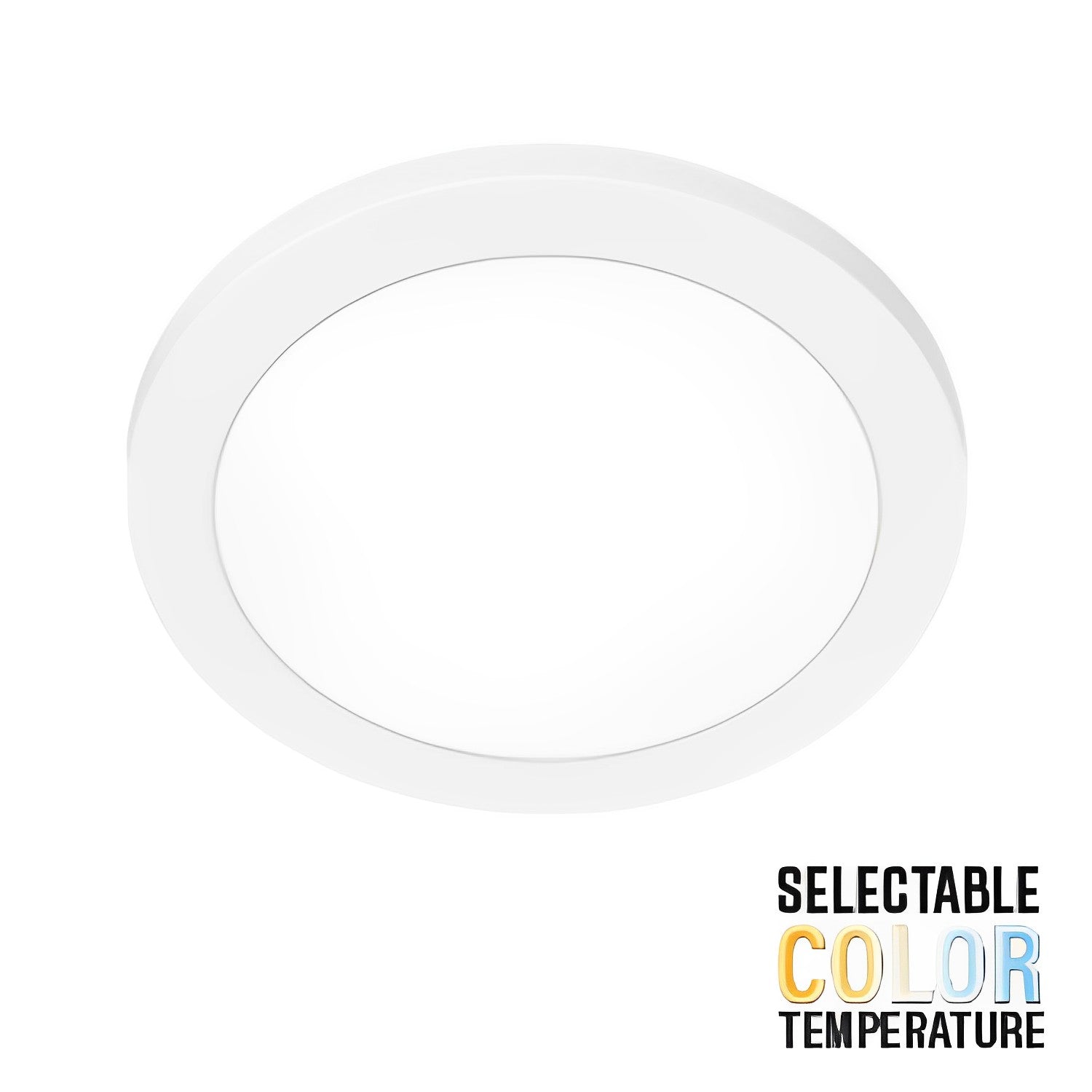 9 Inch Round Ceiling Light, Surface Mount, Selectable CCT, 1300