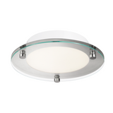14 Inch Round LED Satin Nickel Ceiling Light, Surface Mount, 2100 Lumens