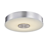 Round LED Brushed Aluminum Ceiling Light, Fusion, Surface Mount, 120-277V, 2600 Lumens