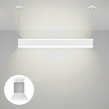 2ft LED Linear Pendant Up/Down Light, 25W/20W/15W, Selectable Wattage & CCT, 3200 Lumens