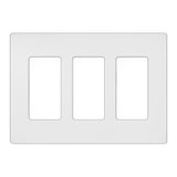 Lutron Claro 3-Gang Wallplate, Designer Style, Gloss Finish