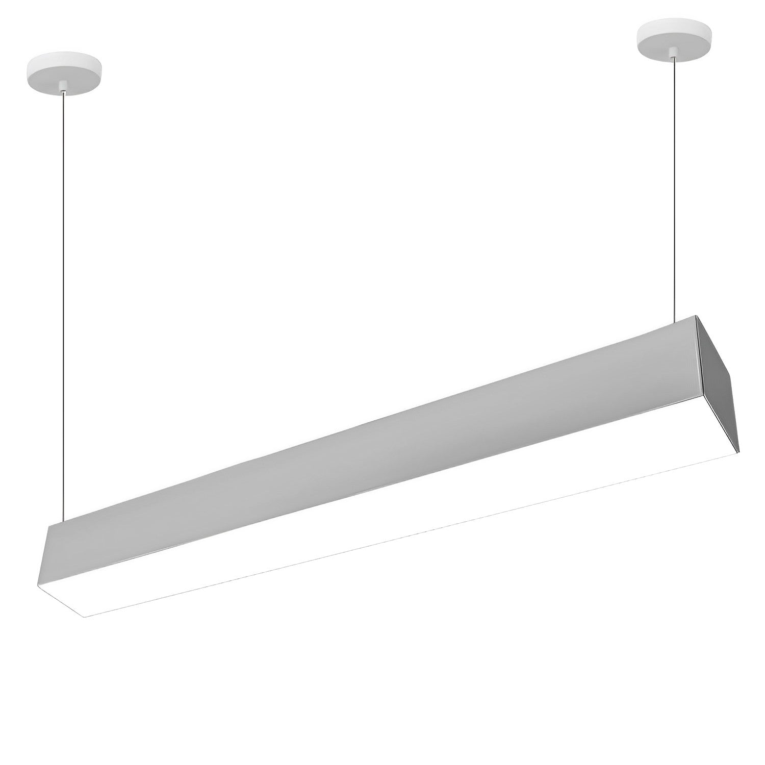 4ft LED Linear Pendant Up/Down Light, 50W/45W/40W, Selectable Wattage ...