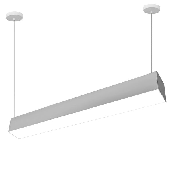 4ft LED Linear Pendant Up/Down Light, 50W/45W/40W, Selectable Wattage ...