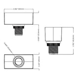 Dimension of photocell sensor for wall pack light fixture or commercial wall pack lights