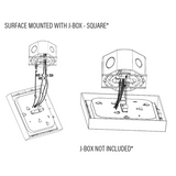 Square Ceiling Light, Spark, Surface Mount, 1200 Lumens