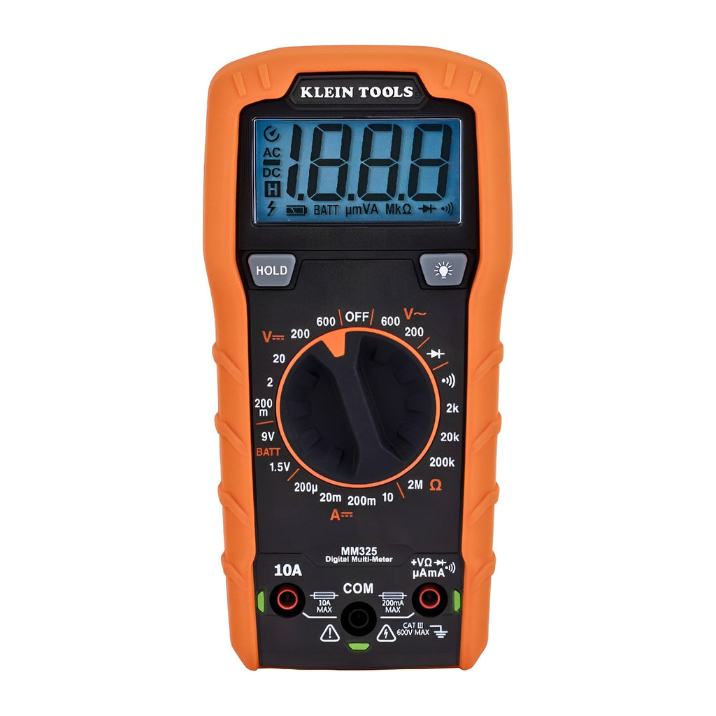 Klein Tools Digital Multimeter, Manual-Ranging, 10A/600V, 2000 Display ...