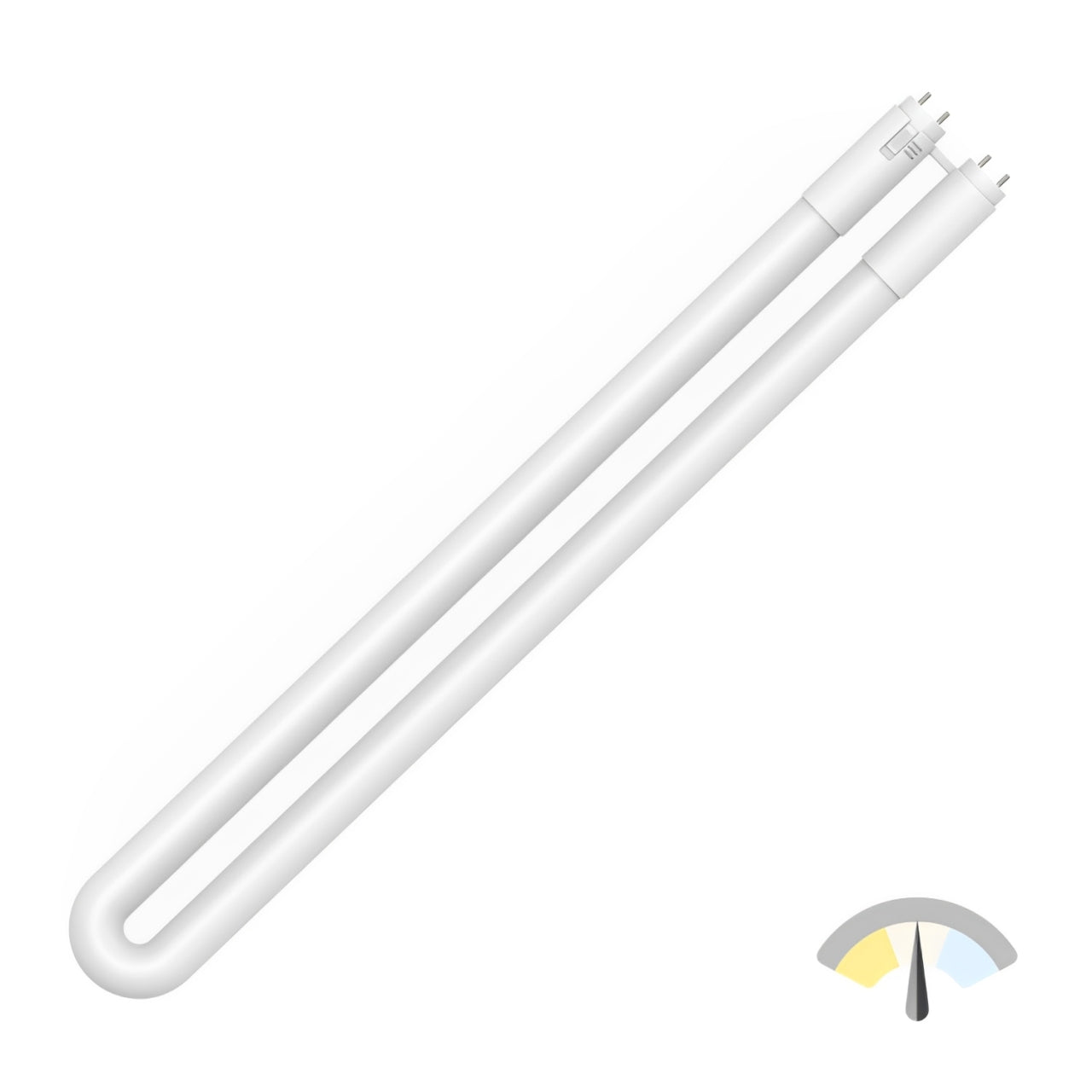 T8 U-Shaped LED Tube, 2ft, Frosted, Plug & Play, Hybrid Type A+B, 13W ...