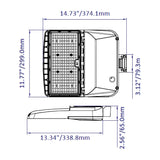 Dimension of commercial parking lot light led pole light or parking lot light fixture