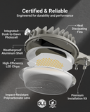 With its dusk-to-dawn feature, the barn light automatically turns on at sunset and off at sunrise, ensuring seamless operation without any manual intervention.