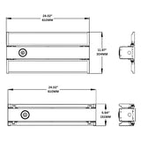 LED Foldable Linear High Bay, 2FT, 145W/160W/175W, Selectable Wattage, 26600 Lumens