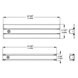 LED Foldable Linear High Bay, 4FT, 290W/320W/350W, Selectable Wattage, 53200 Lumens