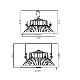 UFO High Bay 250W LED Fixture, 277-480V, Apex, 36800 Lumens