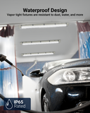 The IP65 rating of the fixture ensures sealed protection against ingress, dust, dirt, moisture, and humidity.