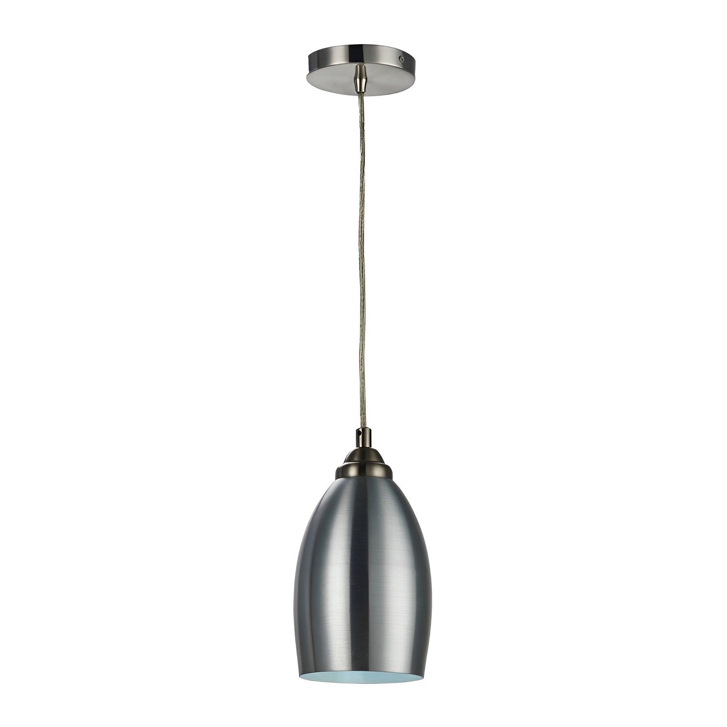 1-Light Pendant Lamp Fixture - 9W - 900 Lumens - 2700K & 4000K - Energy Star & UL Listed - Satin Nickel Finish