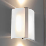 LED Satin Nickel Wall Sconce, 15W, Thalia, 1300 Lumens