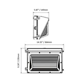 LED Wall Pack, Dusk to Dawn, 63W/90W/108W, Selectable Wattage & CCT, 14000 Lumens