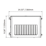 Dimension of led wall pack fixture or led wallpack fixture