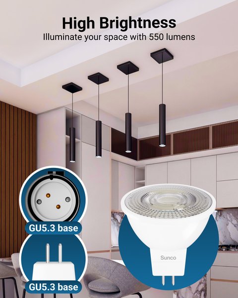 MR16 GU5.3 LED Bulb, 5W, 500 Lumens | LED LIGHTING | SUNCO – Sunco Lighting