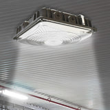 Dark Bronze LED Canopy Light, 63W/45W/30W, Selectable Wattage & CCT, 8500 Lumens