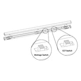 4-foot LED Strip Light Fixture - Selectable Wattage & CCT - 34W 38W 45W - 3500K 4100K 5000K - Up to 5800 Lumens - 0-10V Dimmable - Aluminum Housing & Frosted Lens - UL & DLC Listed Close To Ceiling Light Fixture for Warehouses Retail Stores Schools Hotels
