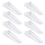 4ft T8 LED Ready Wraparound Fixture, Double Lamp, Non-Shunted, Single-Ended