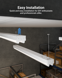 The fixture is LED ready with non-shunted sockets and is pre-wired for a quick and easy installation.